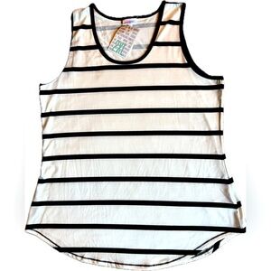 LuLaRoe Striped Black and White Tank Top